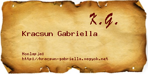 Kracsun Gabriella névjegykártya